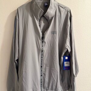 NBA Gray Lightweight Run Up Track Jacket Large